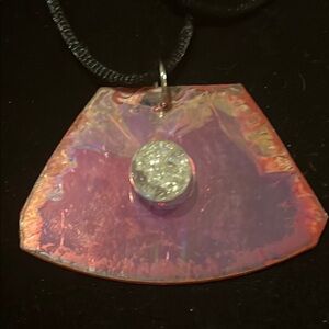 Iridescent Handmade CD Pendant Necklace